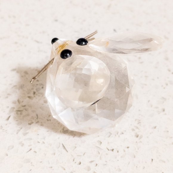 Vintage SWAROVSKI Crystal Mouse Petite Decoration Animal Cute Ornament Whiskers - Picture 2 of 4
